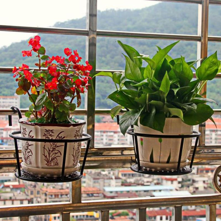 Vaso/Suporte de Flores Suspenso para Plantas em Aço